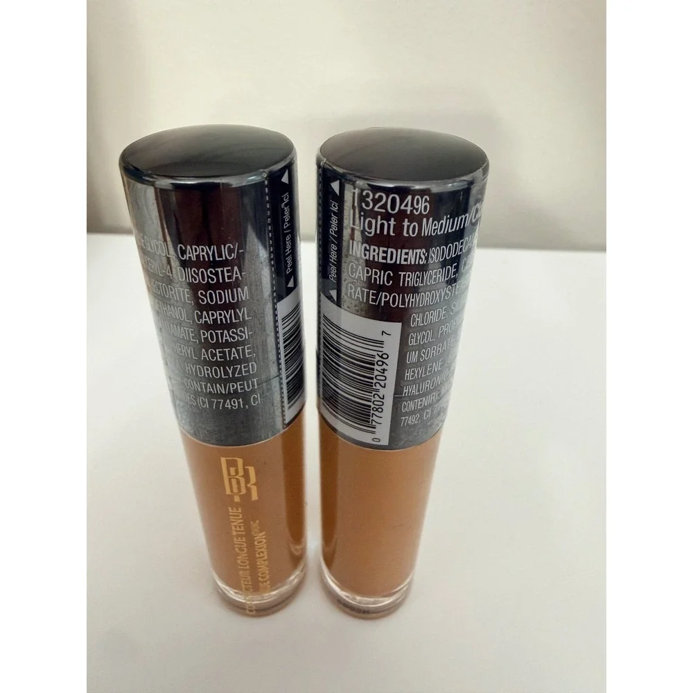 Black Radiance Longwear Concealer Womens Light to Medium 1320496 2pk NWT